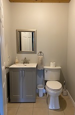 /buck lake cottage rental 31~Two Piece Bathroom Downstairs